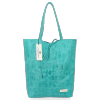 GEANȚĂ DIN PIELE shopper bag Vittoria Gotti turcoaz V299COCOtur2